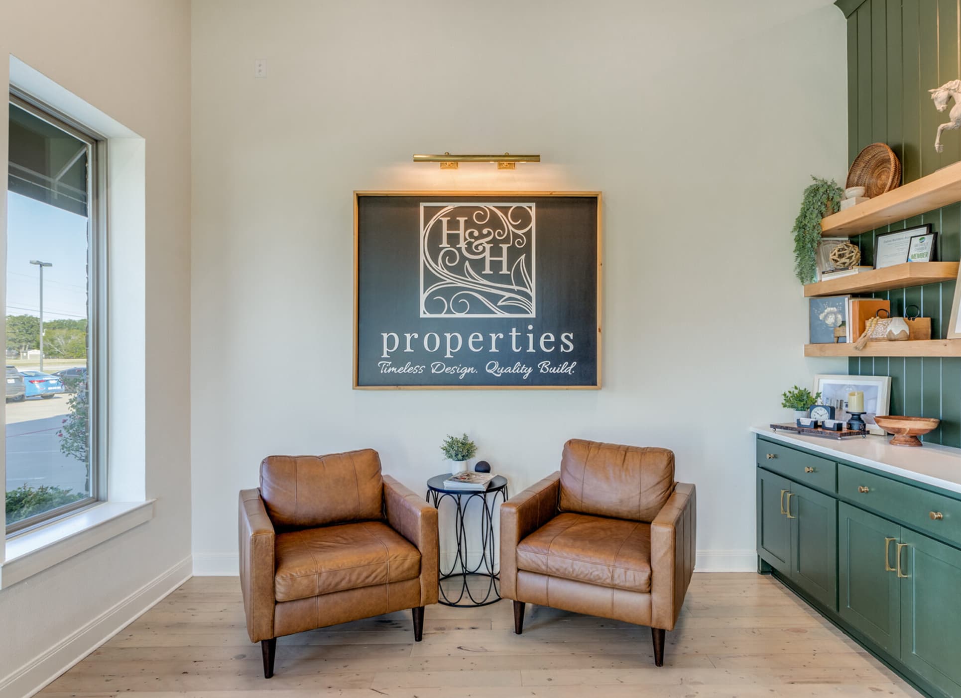 Interior design selections and custom finishes